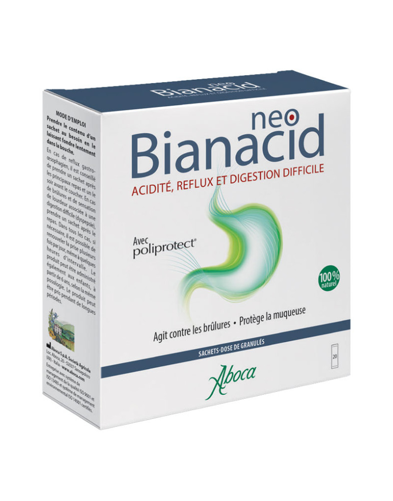 Aboca Neo Bianacid засіб від рефлюксу і гастриту 20 пакетиків Італія