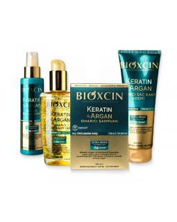 Комплекс для догляду за волоссям від випадіння Bioxcin з кератином і аграновою олією