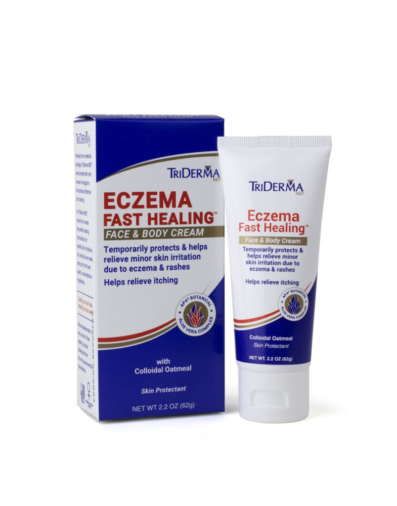 Крем Triderma Eczema для швидкого загоєння шкіри обличчя та тіла.