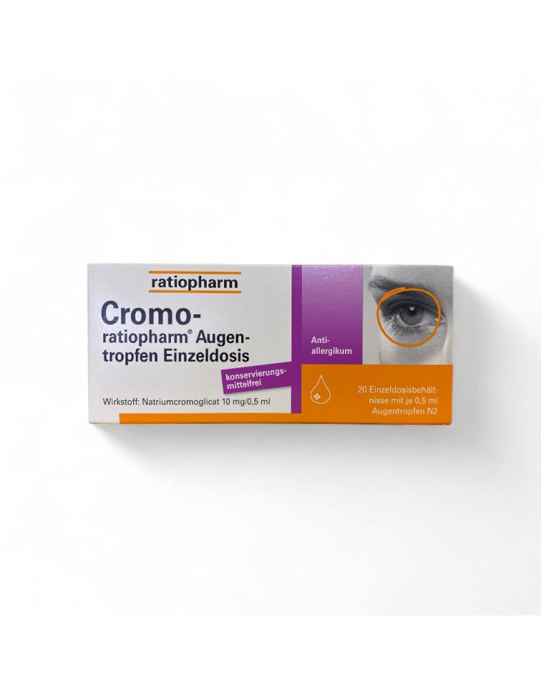 Краплі від алергічного кон'юнктивіту Cromo Ratiopharm Augentropfen