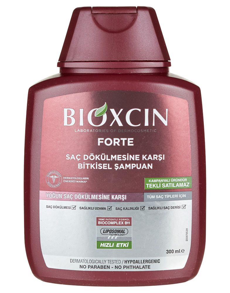 Шампунь Bioxcin Forte рослинний шампунь проти інтенсивного випадання волосся 300мл