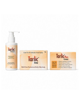 Комплекс Tarlic Shampoo + Tarlic Soap + Tarlic Max Cream — повний догляд при псоріазі та себореї