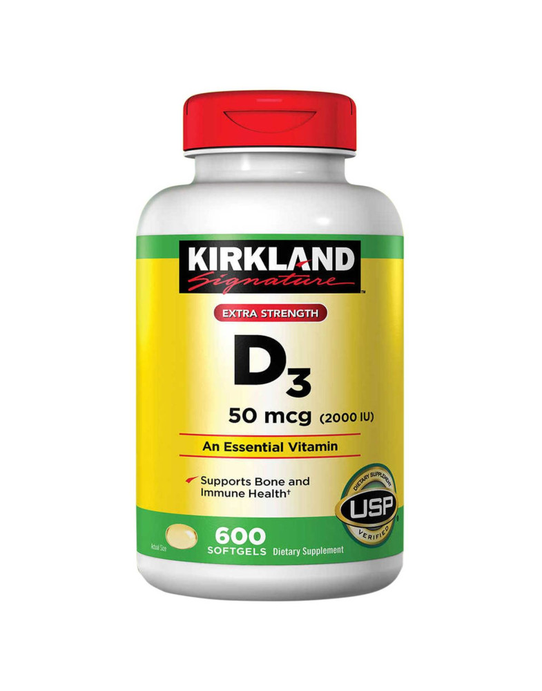Kirkland вітамін D3 для імунітету і здоров'я кісток, 600 шт