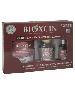 Набір для інтенсивного догляду Bioxcin Forte шампунь кератин сироватка 300 мл 60 таблеток 50 мл